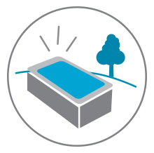 Illustration of swim spa installation
